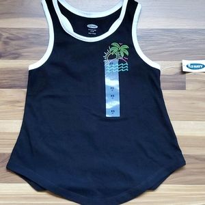 Girls Tank Palm Tree